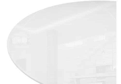 Стеклянный стол Rock 100х75 white / black 15536 Woodville столешница белая из стекло фото 2
