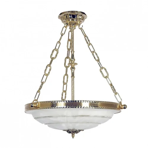 Люстра потолочная Tito E 1.5.40 G Arti Lampadari белая на 3 лампы, основание золотое в стиле ампир классический 
