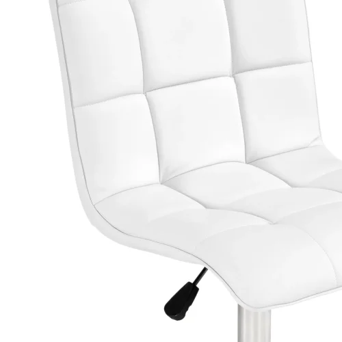Компьютерное кресло Квадро экокожа белая / хром 539654 Woodville, белый/экокожа, ножки/металл/хром, размеры - *960**** фото 12