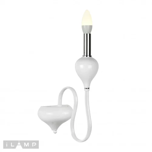 Бра Lady B88003-1 WH iLamp без плафона на 1 лампу, основание белое в стиле американский современный фото 2