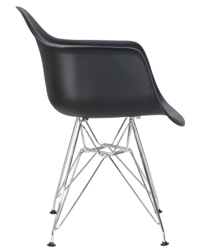 Стул обеденный 620BPP-LMZL DAW CHROME, цвет сиденья черный, цвет основания хромированная сталь Dobrin, чёрный/, ножки/металл/хром, размеры - ****620*645 фото 2