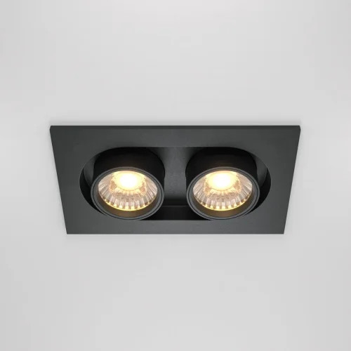 Светильник точечный LED Hidden DL045-02-10W3K-B Maytoni чёрный 2 лампы, основание чёрное в стиле хай-тек современный  фото 4