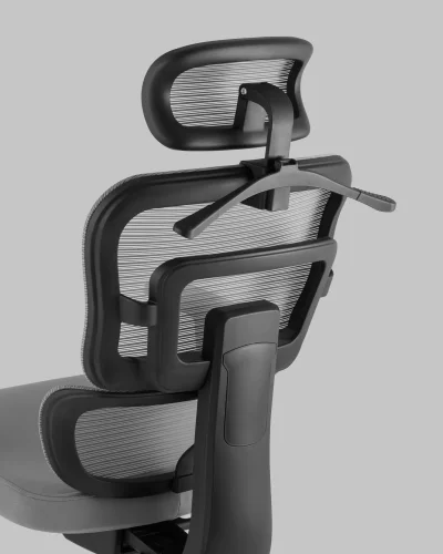 Кресло офисное TopChairs Techno серый УТ000037111 Stool Group, серый/ткань, ножки/металл/хром, размеры - 520*1240***680*690 фото 7