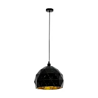 Светильник подвесной Roccaforte 97845 Eglo чёрный 1 лампа, основание чёрное в стиле современный 