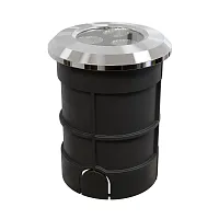 Встраиваемый светильник уличный LED Flash O044DL-L3S3K Maytoni уличный IP67 чёрный на 1 лампу, плафон серебряный в стиле современный хай-тек LED