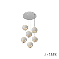 Светильник подвесной LED Mob P1009-6 WH iLedex белый 1 лампа, основание белое в стиле современный хай-тек шар