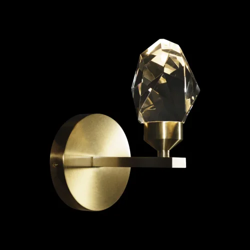 Бра LED Rock 10111W Gold LOFT IT прозрачный на 1 лампа, основание золотое в стиле современный  фото 2