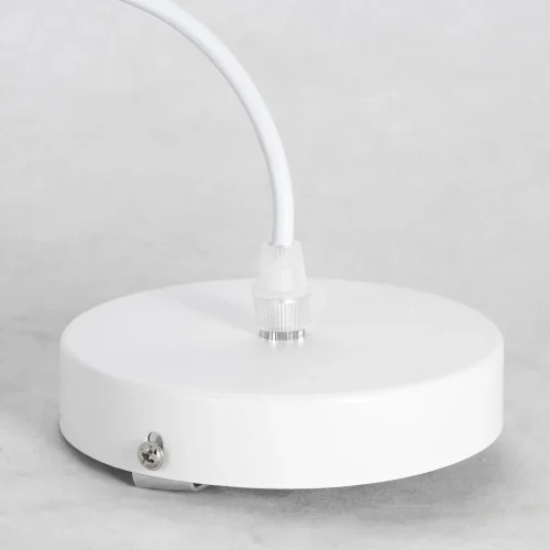 Светильник подвесной Lattice LSP-8214 Lussole белый 1 лампа, основание белое в стиле современный  фото 4