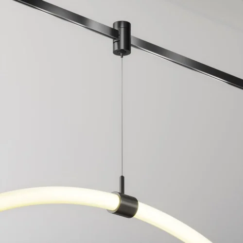 Коннектор с тросовым подвесом Tau в шинопровод Flarity черный TRA154SW-1B Maytoni чёрный в стиле хай-тек современный для светильников серии Magnetic trаck system Flarity flarity магнитная фото 2