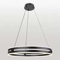 Светильник подвесной LED Dade LSP-7249 Lussole чёрный 1 лампа, основание чёрное в стиле современный хай-тек кольца