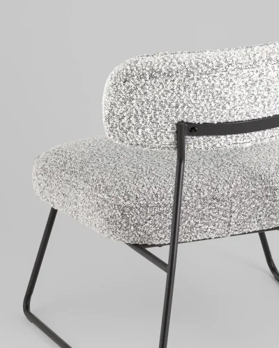 Кресло лаунж Kate, серый УТ000039357 Stool Group, серый/букле, ножки//чёрный, размеры - ****655*745мм фото 6
