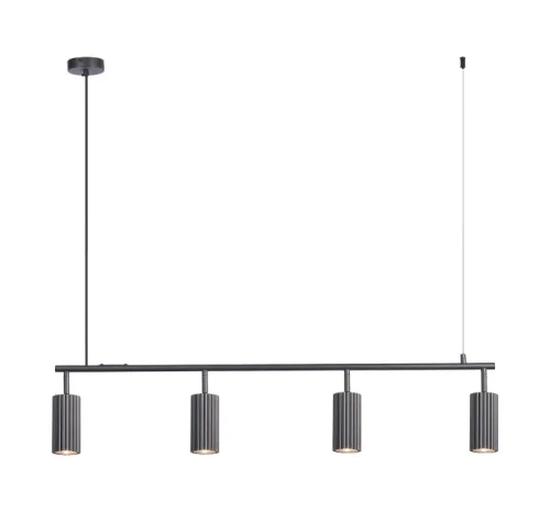 Светильник подвесной Cora V11779-4P Moderli чёрный на 4 лампы, основание чёрное в стиле минимализм современный линейный фото 2