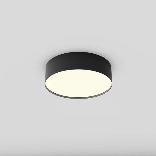 Светильник потолочный LED Zon C032CL-24W3K-RD-B Maytoni белый на 1 лампу, основание чёрное в стиле современный круглый тарелка фото 16