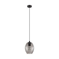 Светильник подвесной Cadaques 98582 Eglo чёрный серый 1 лампа, основание чёрное в стиле современный 