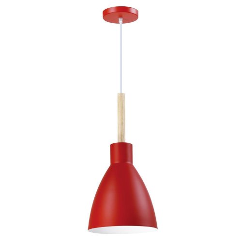 Светильник подвесной Toni V1282-1P Moderli красный 1 лампа, основание красное в стиле скандинавский 