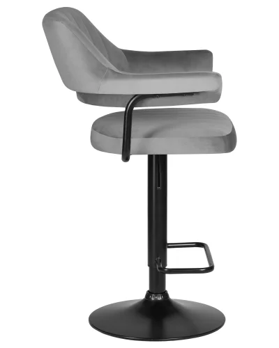 Стул барный набор 2 шт. SET-2 5019_BlackBase-LM CHARLY BLACK, цвет сиденья серый велюр (MJ9-75), цвет основания черный Dobrin, /велюр, ножки/металл/чёрный, размеры - 990*1200***610*540 фото 4 Стул барный набор 2 шт. SET-2 5019_BlackBase-LM CHARLY BLACK, цвет сиденья серый велюр (MJ9-75), цвет основания черный Dobrin, /велюр, ножки/металл/чёрный, размеры - 990*1200***610*540 фото 4