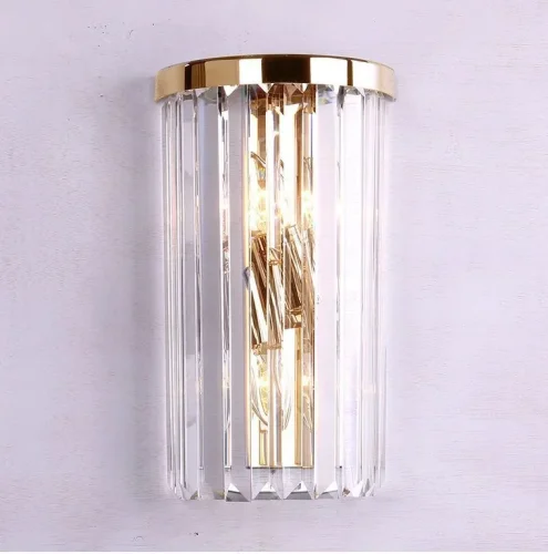 Бра 10112/A gold Newport прозрачный на 2 лампы, основание золотое в стиле современный 