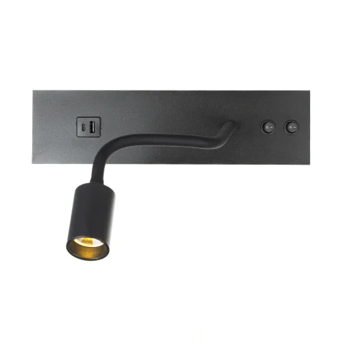Бра с выключателем LED USB Декарт CL704471 Citilux чёрный на 1 лампу, основание чёрное в стиле современный хай-тек гибкая ножка для чтения usb фото 8