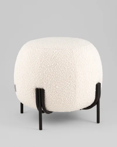 Пуф Флик new  ткань букле молочный УТ000040445 Stool Group на 1 , основание в стиле современный 