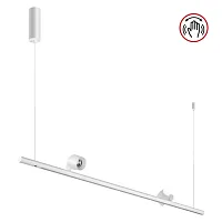 Светильник подвесной LED Fermo 359308 Novotech белый на 1 лампу, основание белое в стиле хай-тек линейный