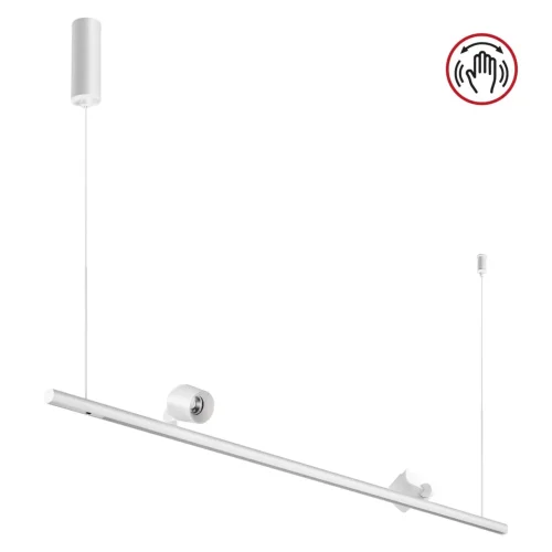 Светильник подвесной LED Fermo 359308 Novotech белый на 1 лампу, основание белое в стиле хай-тек линейный