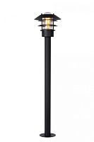 Парковый светильник Zico 11874/99/30 Lucide уличный IP44 чёрный 1 лампа, плафон прозрачный в стиле кантри прованс E27