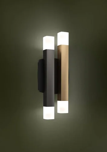 Бра LED Estanterios 390223 Eglo коричневый серый на 4 лампы, основание чёрное в стиле современный фото 2