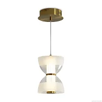 Светильник подвесной LED Koil FR6136PL-L6BT Freya белый 1 лампа, основание латунь в стиле современный арт-деко 