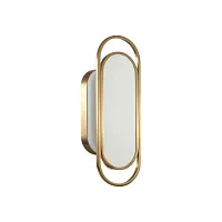 Бра LED Milano 7066/12WL Odeon Light бежевый на 1 лампу, основание бронзовое в стиле минимализм 