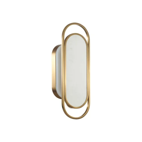 Бра LED Milano 7066/12WL Odeon Light бежевый на 1 лампу, основание бронзовое в стиле минимализм 