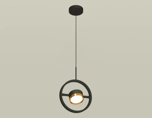 Светильник подвесной XB9112103 Ambrella light золотой чёрный 1 лампа, основание чёрное в стиле хай-тек модерн 