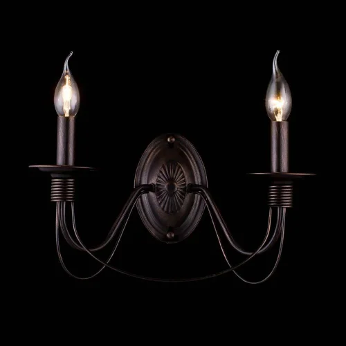 Бра Velia FR2046-WL-02-BR Freya без плафона на 2 лампы, основание чёрное в стиле классический  фото 2