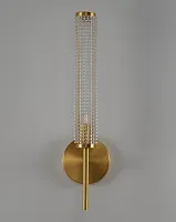 Бра Brass V11021-1W Moderli прозрачный на 1 лампу, основание золотое латунь в стиле современный американский 