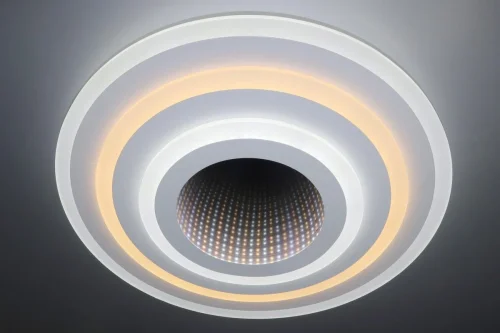 Светильник потолочный LED с пультом 81030/8C Natali Kovaltseva белый 1 лампа, основание белое в стиле хай-тек с пультом фото 9