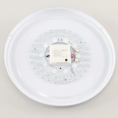 Светильник потолочный LED с пультом Симпла CL714480G Citilux белый 1 лампа, основание хром белое в стиле современный хай-тек с пультом фото 6