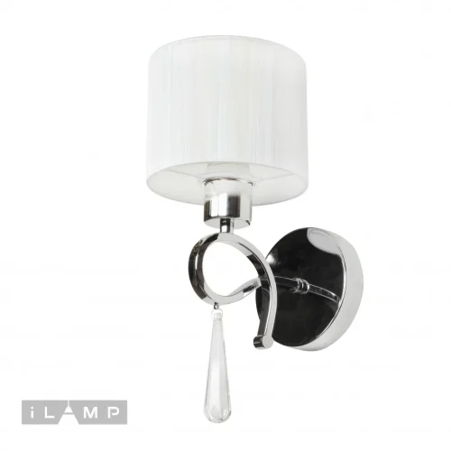 Бра Bella RM1029/1W CR iLamp белый на 1 лампа, основание хром в стиле современный американский  фото 3