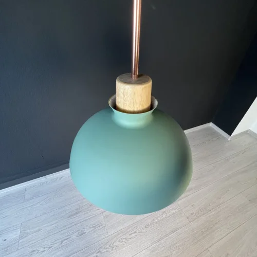 Светильник подвесной OMG A Green 179782-26 ImperiumLoft зелёный 1 лампа, основание золотое в стиле скандинавский современный  фото 8