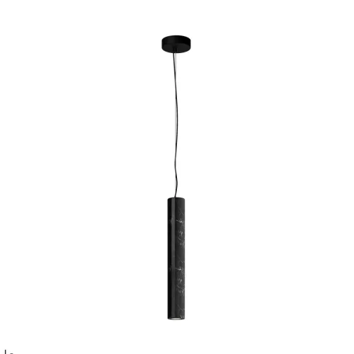 Светильник подвесной LED Basic Texture MOD461PL-L5BK Maytoni чёрный на 1 лампу, основание чёрное в стиле современный трубочки