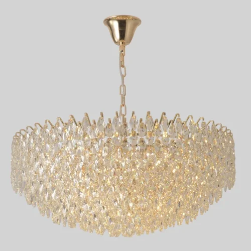 Люстра подвесная HEDONIST SP24 Crystal Lux золотая на 24 лампы, основание золотое в стиле классический фото 3 Люстра подвесная HEDONIST SP24 Crystal Lux золотая на 24 лампы, основание золотое в стиле классический фото 3