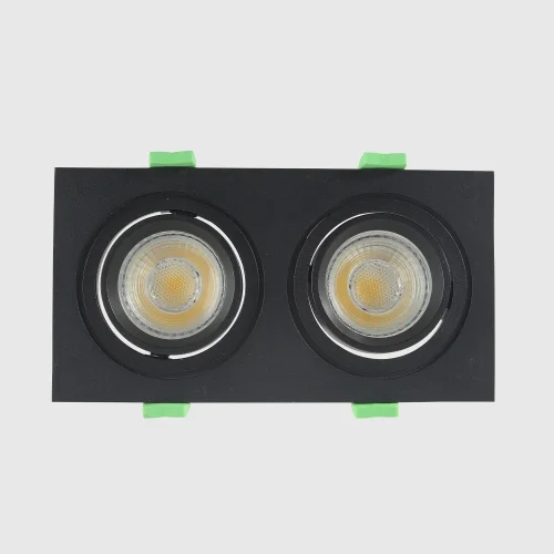Светильник точечный CLT 002C2 BL V2 Crystal Lux чёрный на 2 лампы, основание чёрное в стиле современный прямоугольный фото 4