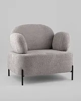 Кресло Кэнди ткань букле светло-серый УТ000040026 Stool Group, серый/букле, ножки/металл/чёрный, размеры - *790*790**860*мм
