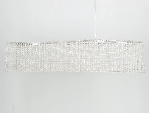 Люстра подвесная 10910/S Newport прозрачная на 10 ламп, основание никель в стиле американский современный  фото 2