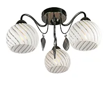 Люстра потолочная Alsace OML-31707-03 Omnilux белая на 3 лампы, основание чёрное в стиле современный 