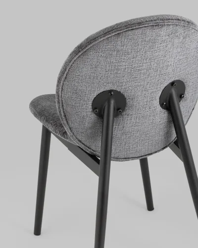 Кресло Эллиот, серый УТ000035981 Stool Group, серый/альпака, ножки/металл/чёрный, размеры - *860***480*610 фото 3