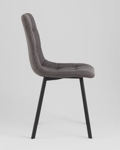 Стул Chilly, рогожка Lumos, темно-серый, сиденье УТ000039783 Stool Group, серый/рогожка, ножки/металл/чёрный, размеры - ***** фото 6
