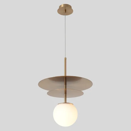 Светильник подвесной UVA SP1.2 BRASS Crystal Lux белый на 1 лампу, основание латунь в стиле современный фото 5