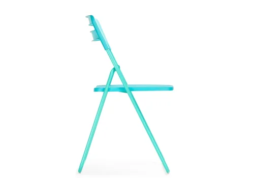 Пластиковый стул Fold складной blue 15485 Woodville, голубой/, ножки/металл/голубой, размеры - ****430*460 фото 3