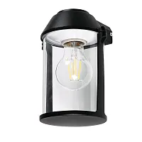 Настенный светильник уличный Minchir A8306AL-1BK Arte Lamp уличный IP65 чёрный на 1 лампу, плафон прозрачный в стиле современный E27