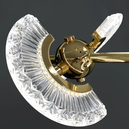 Светильник подвесной PHOENIX L L50 220777-23 ImperiumLoft прозрачный на 6 ламп, основание латунь в стиле современный фото 3