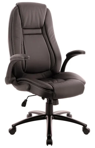 Кресло руководителя Тренд ТМ Экокожа Черный эп-тренд тм эко блэк Everprof, чёрный/экокожа, ножки//, размеры - 1140*1220***630*